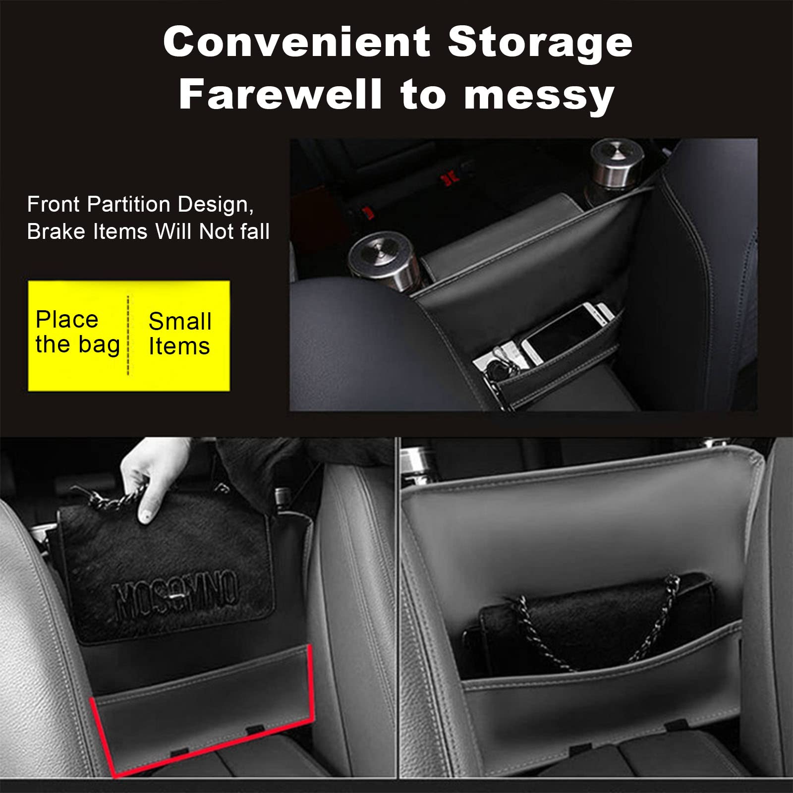 Car Seat Organizer & Barrier Storage Pocket