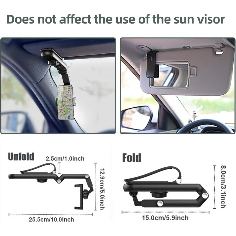 360° Rotatable Sun Visor Phone Mount