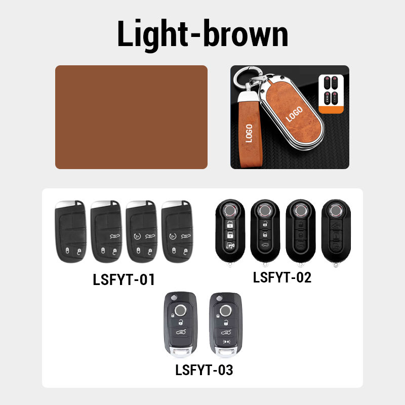 【For Fiat】 Leather Keychain