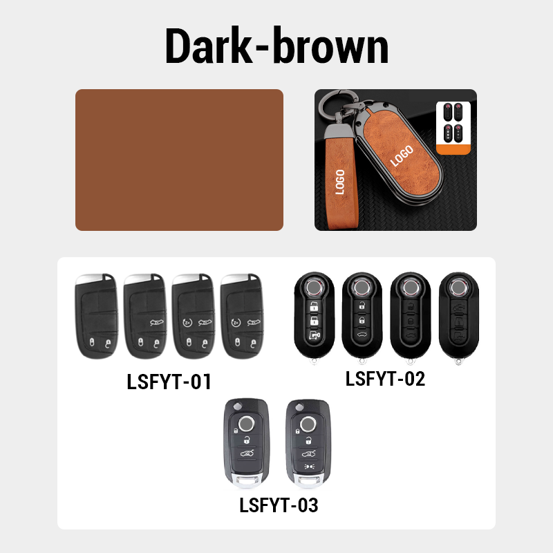 【For Fiat】 Leather Keychain