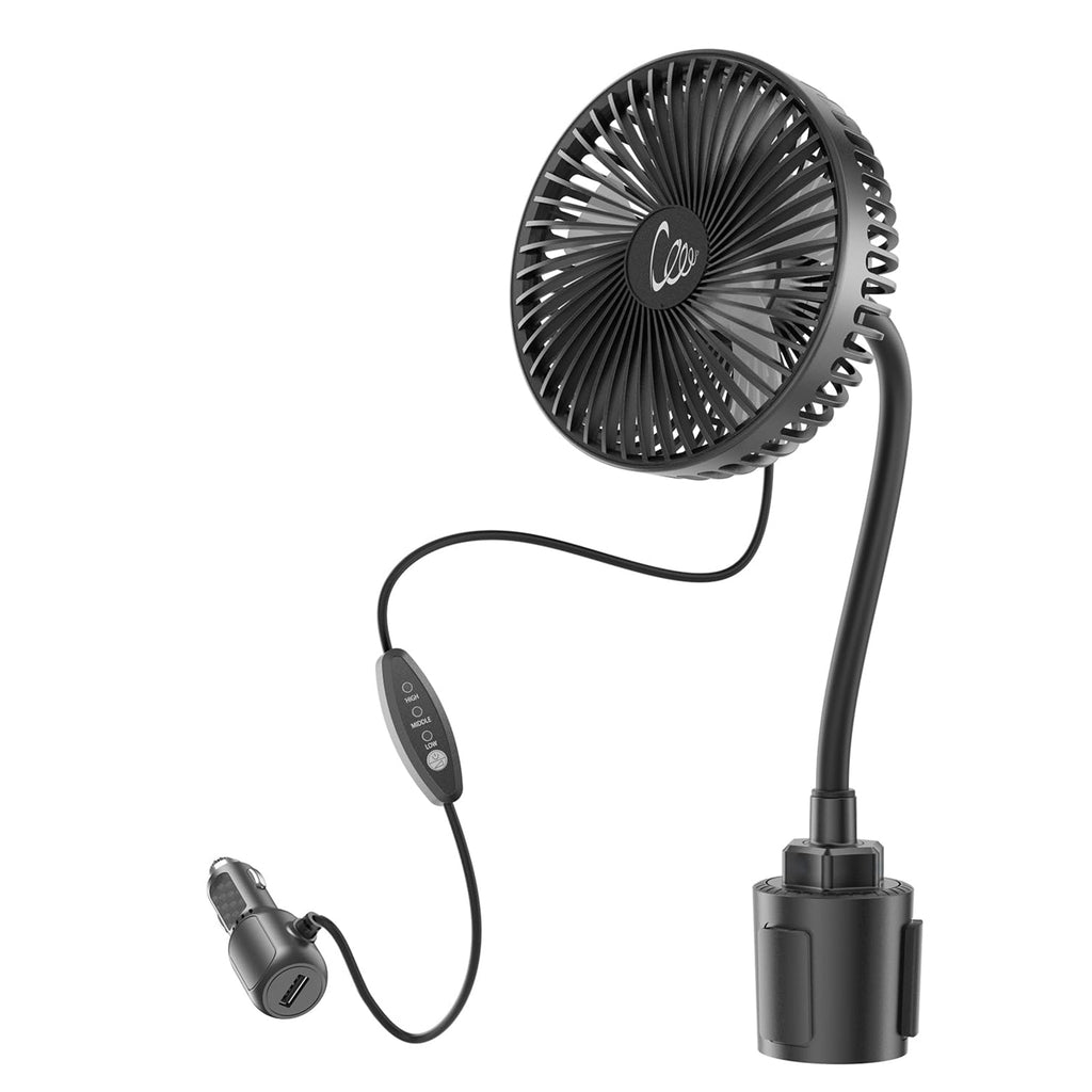 3-Speed 12V Portable Vehicle Cooling Fan for Front Seat for Dog/SUV/RV/Truck/Van