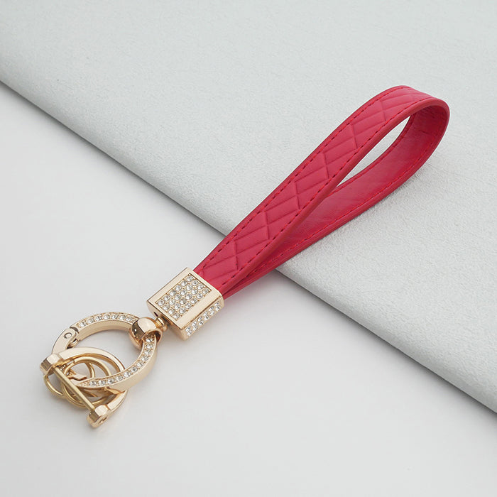 Leather Wristlet Keychain for Car Keys