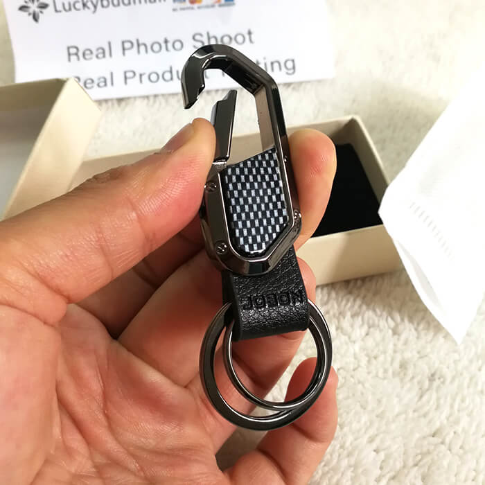 Business Men's Double Ring Metal Keychain