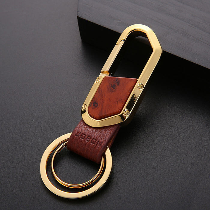 Business Men's Double Ring Metal Keychain
