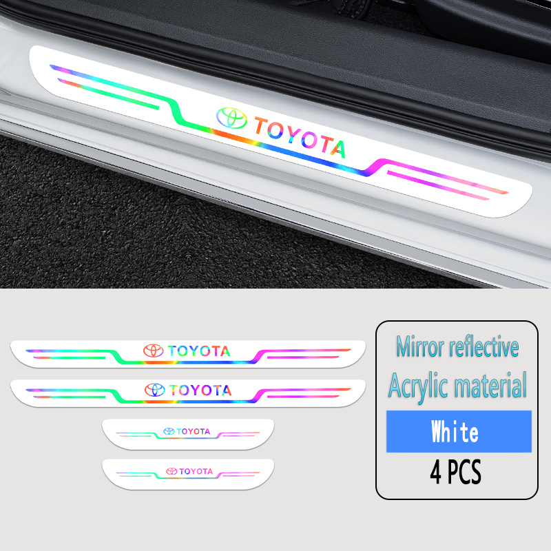 Acrylic Laser Car Anti-Fouling Door Sill Strips🎉4pcs🎉