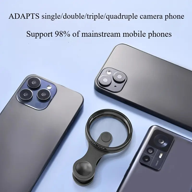 Heysliy 52mm CPL filter for Phone with Clip