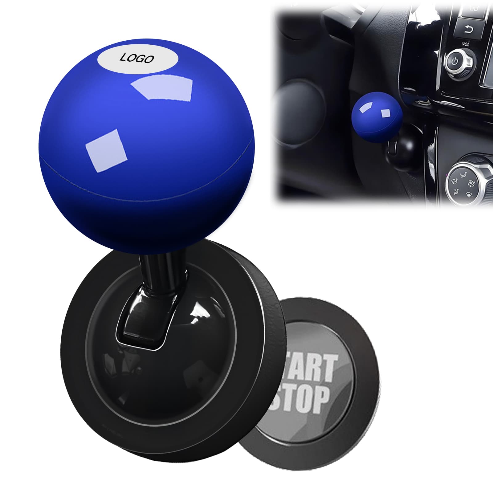 Universal One-Button Start Car Shift Knob