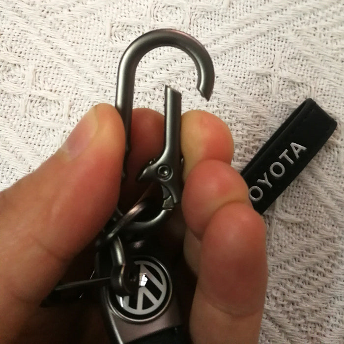 Leather Car Keychain with Customized Logo