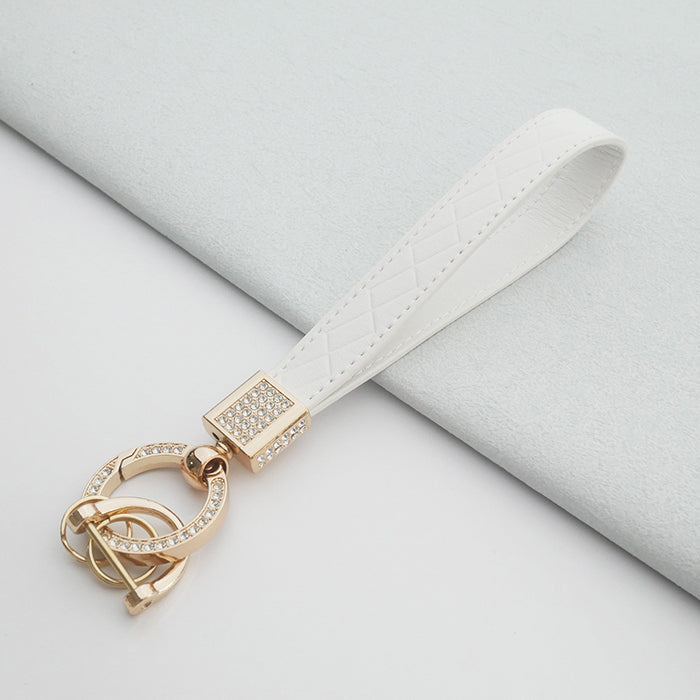 Leather Wristlet Keychain for Car Keys