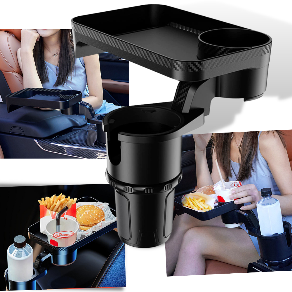 Car Cup Holder and Rotating Tray