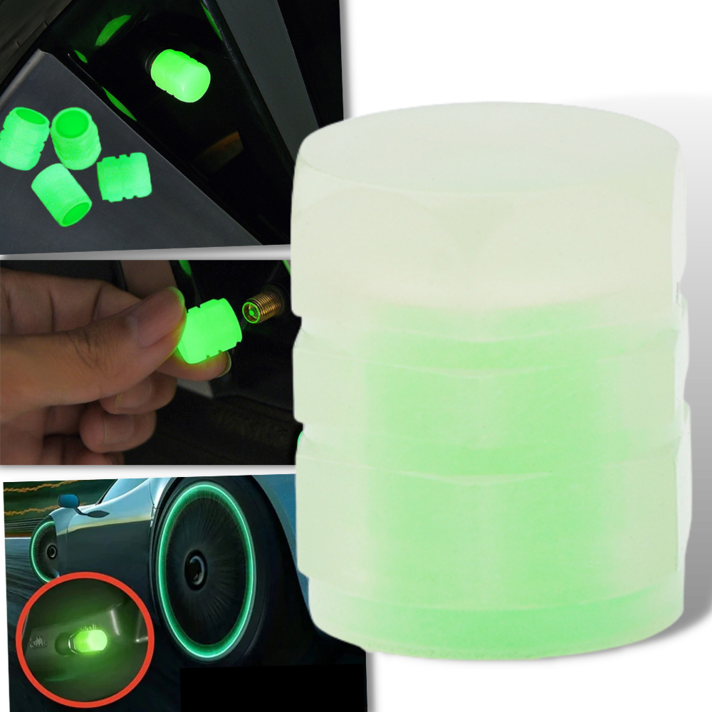 4 pcs Luminous Valve Caps for Cars