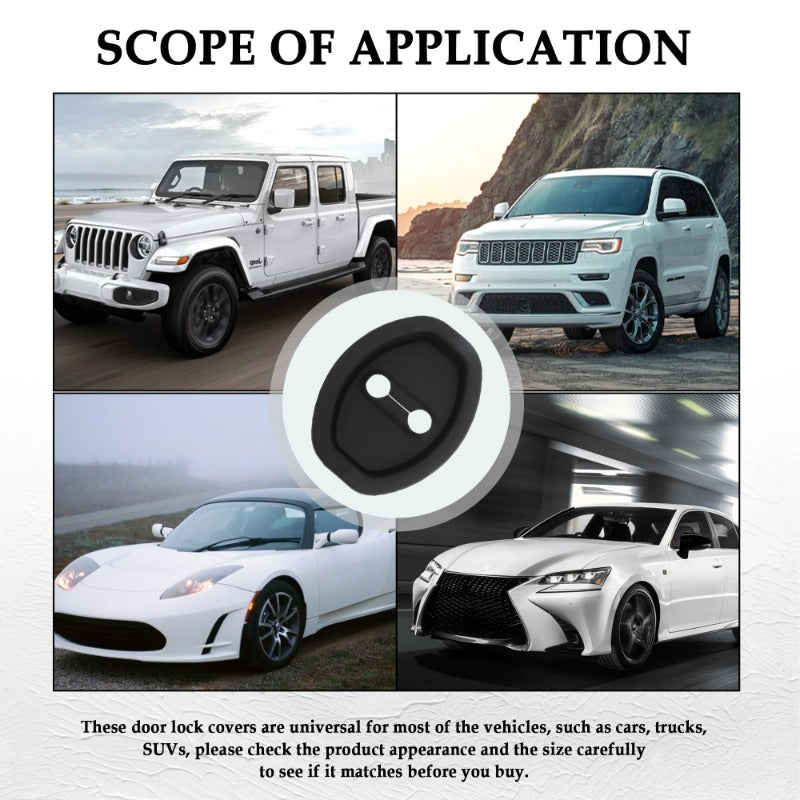 Eptchn Universal Silicone Car Door Latch Covers Protector (4 PACK)