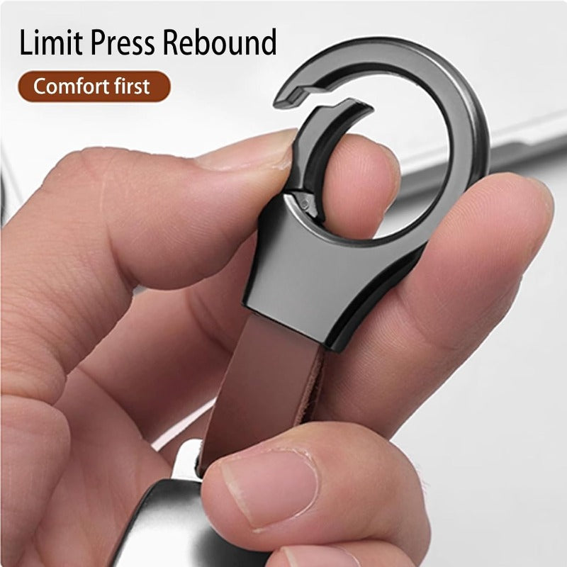 Metal & Leather Keychain Clips