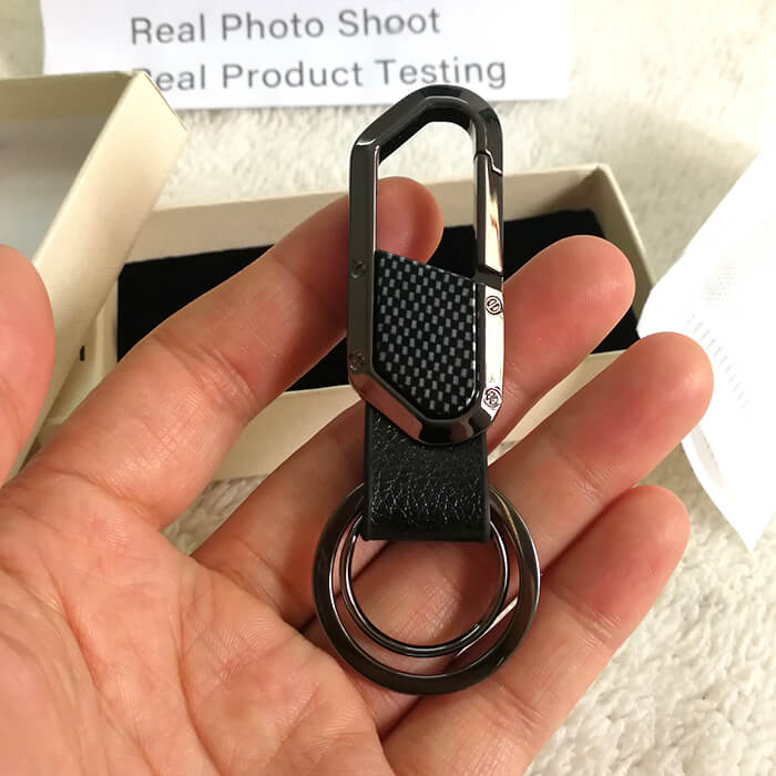 Business Men's Double Ring Metal Keychain
