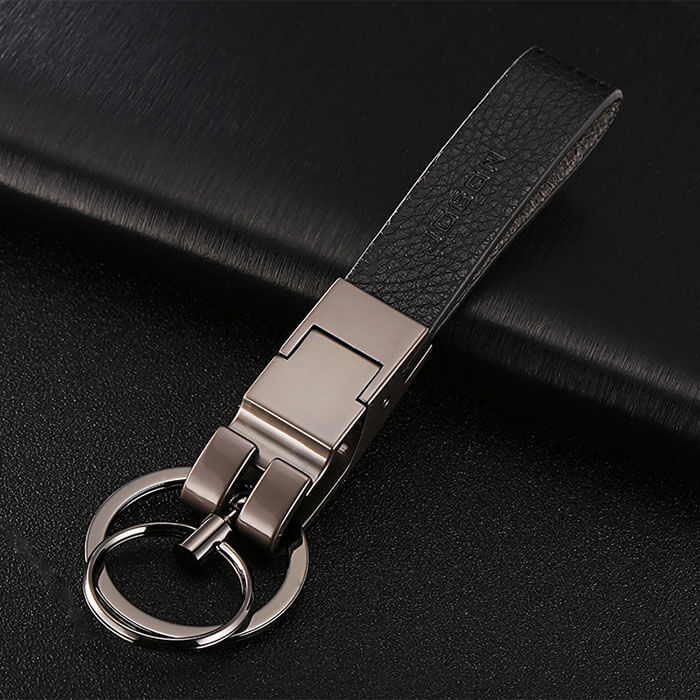 Heavy Duty Men's Leather Keychain Strap