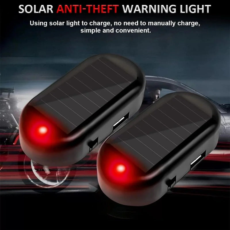 Solar-Powered Dummy Car Alarm Light