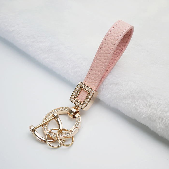 Women's Leather Keychain for Car Keys
