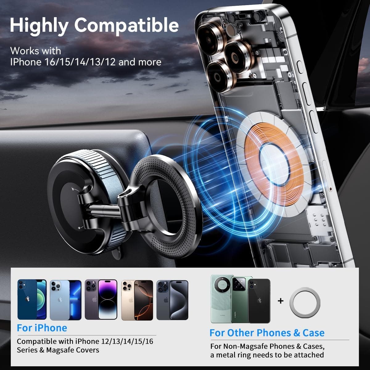 Woyuosn Vacuum Magnetic Phone Holders for Car