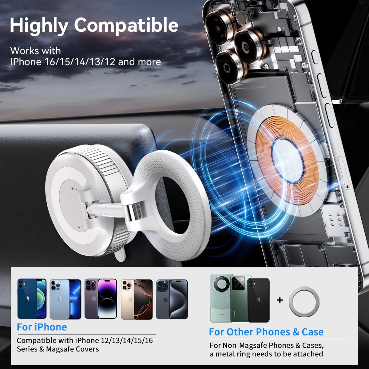 Woyuosn Vacuum Magnetic Phone Holders for Car