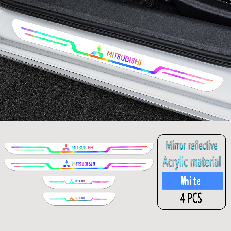 Acrylic Laser Car Anti-Fouling Door Sill Strips🎉4pcs🎉
