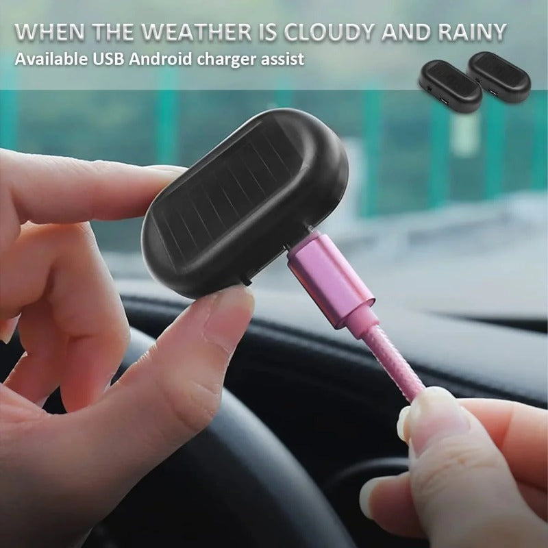 Solar-Powered Dummy Car Alarm Light