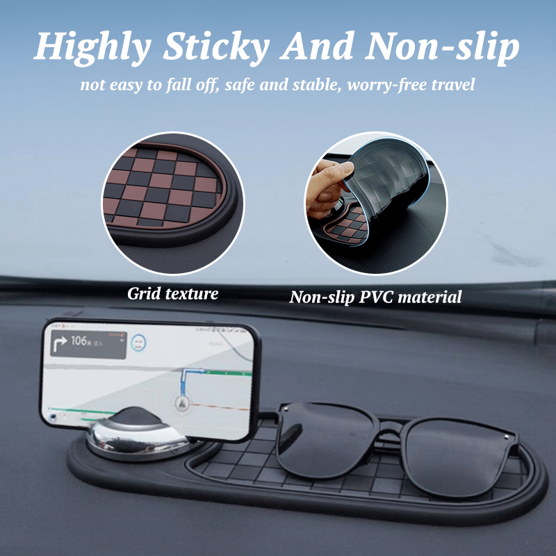 Woyuosn Multifunction Car Mat with Phone Holder Hidden Number Plate
