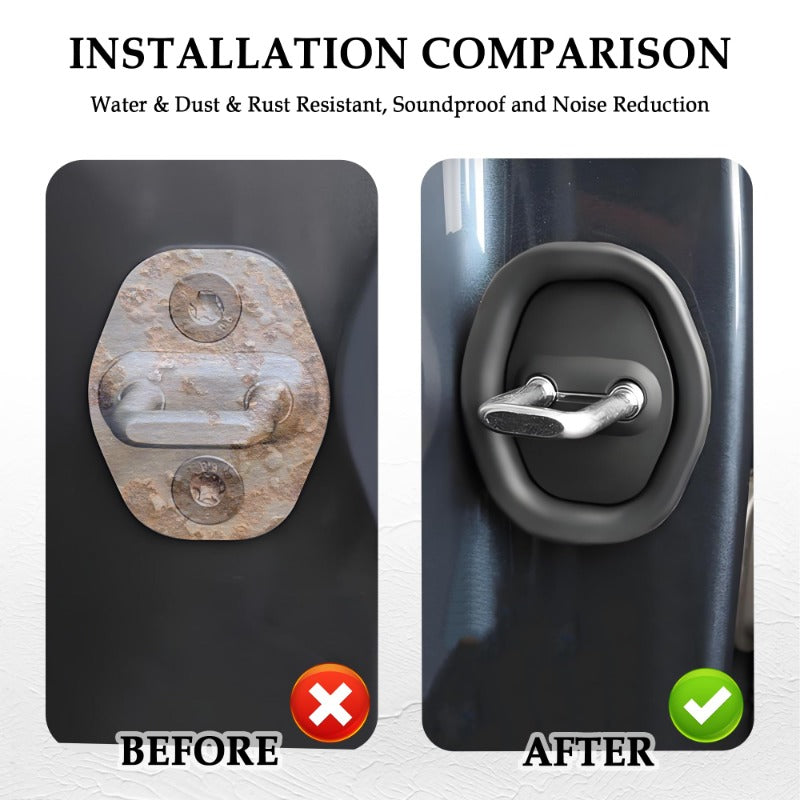 Eptchn Universal Silicone Car Door Latch Covers Protector (4 PACK)