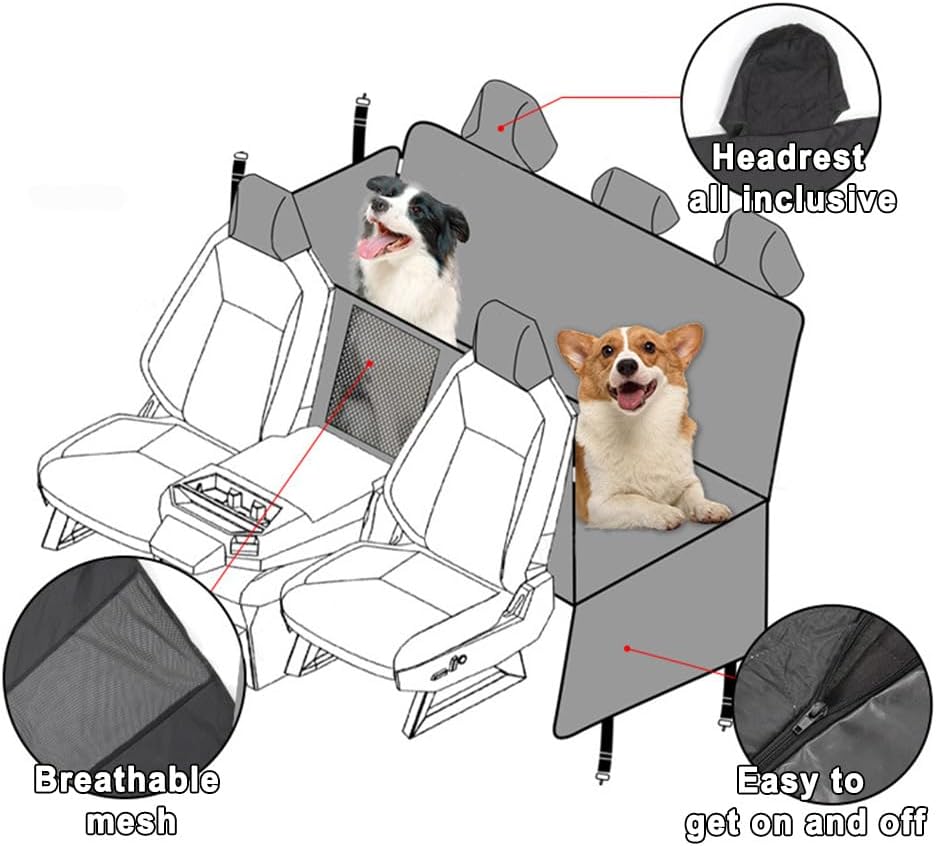 Waterproof Dog Rear Seat Protector Cover For Tesla Cybertruck