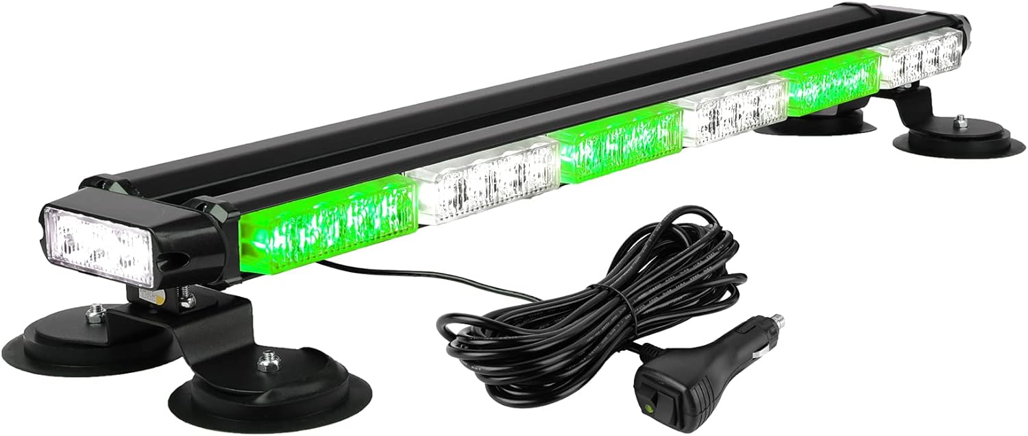 29.5" 54 LED Strobe Light Bar Double Side Flashing High Intensity Emergency Warning Flash Strobe Light with Magnetic Base for Safety Construction Vehicles Tow Trucks Pickup