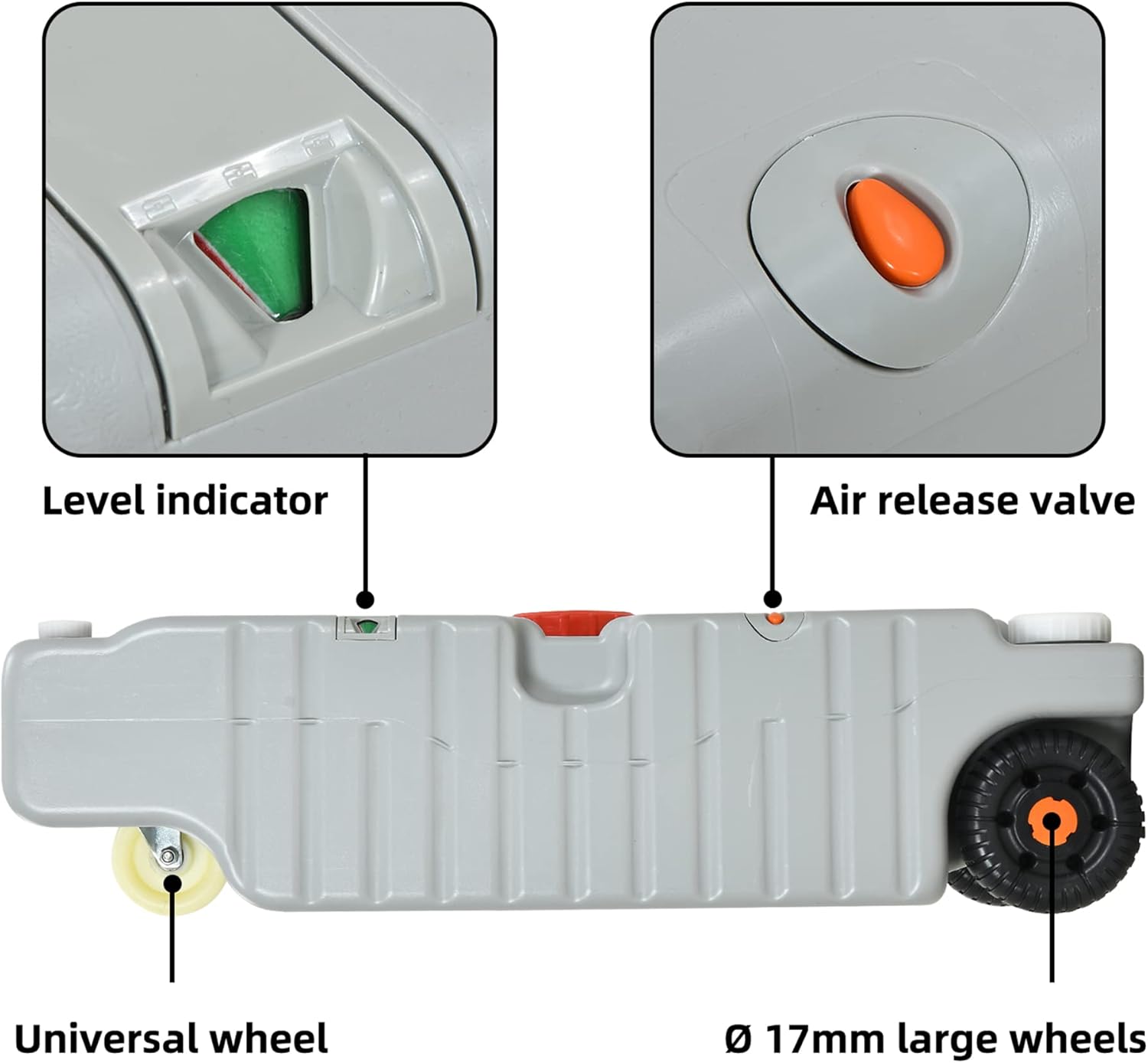 19.8 Gallon Large Capacity Portable Water Holding Tank with Built-in Handle Odorless Tote for Camper