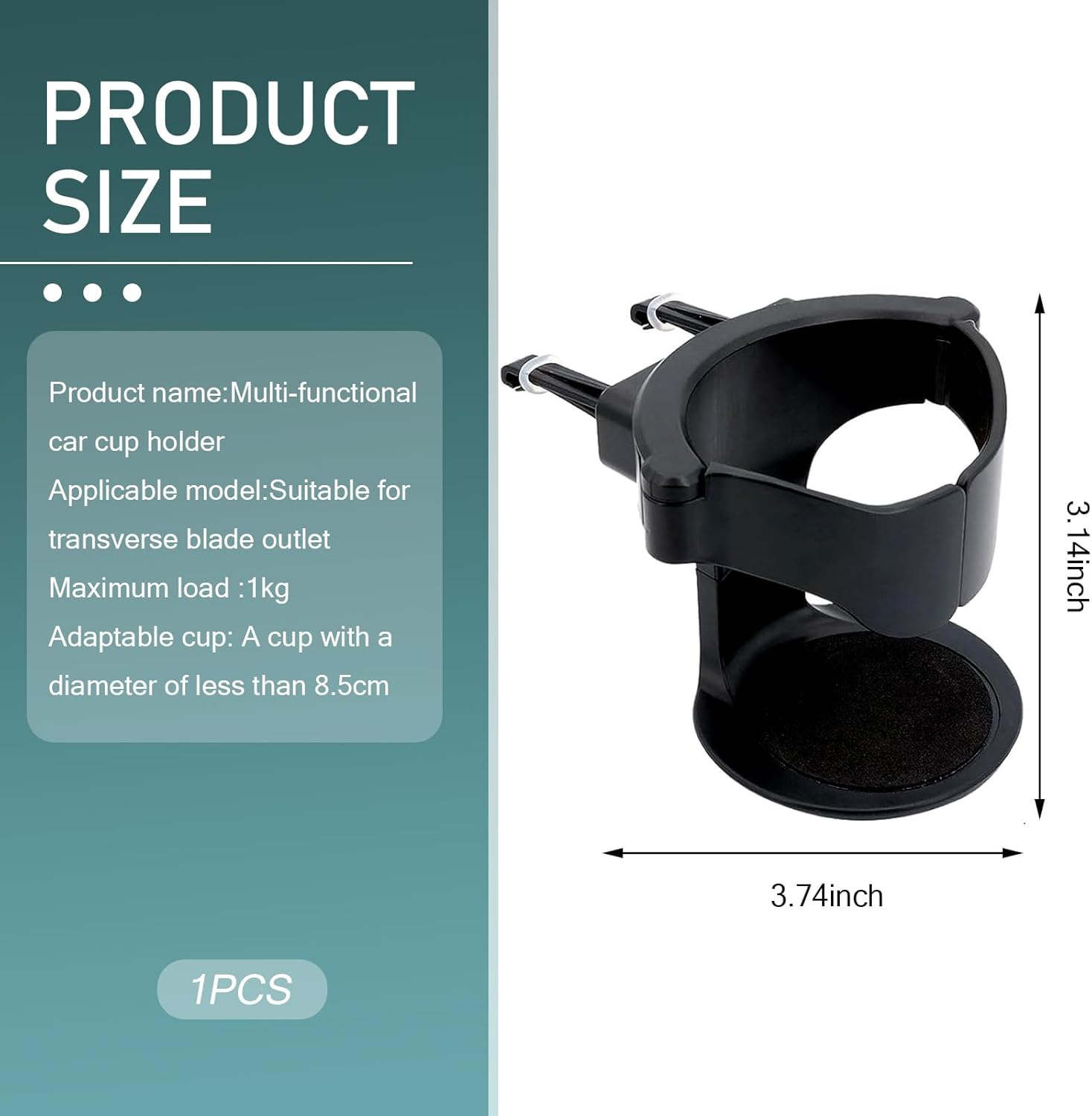 360° Adjustable Air Vent Cup Holder – No-Spill Cooling & Warming Drink Mount