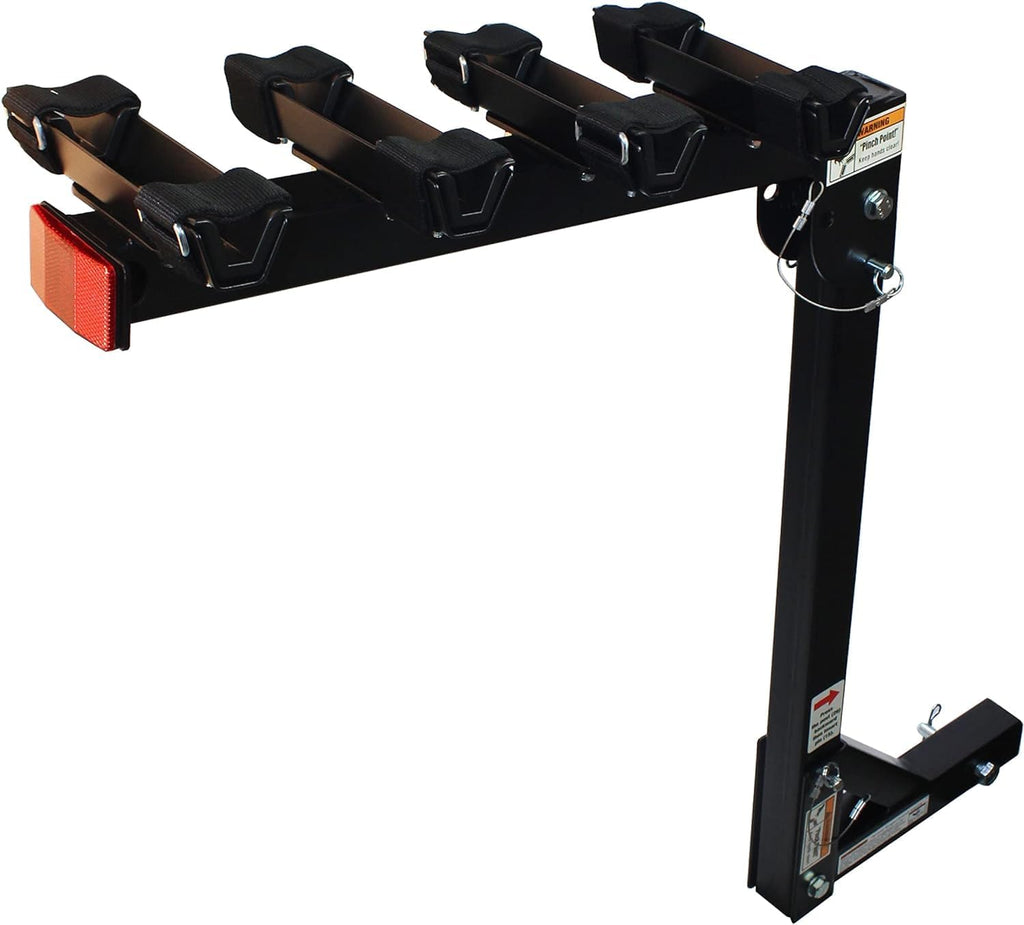 Hitch Mount Bike Rack - 4-Bike Rack, Black for Cars, Trucks, SUVs, and Minivans