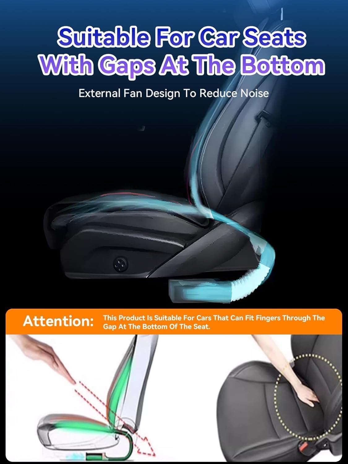 12V Air Suction Cooling Car Seat Cover Front Seat For Car SUV Truck