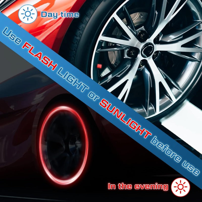 Glow-in-the-Dark Fluorescent Valve Caps