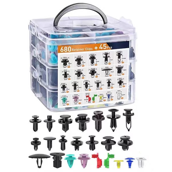 SnapForge 725Pcs Auto Body Fasteners Kit