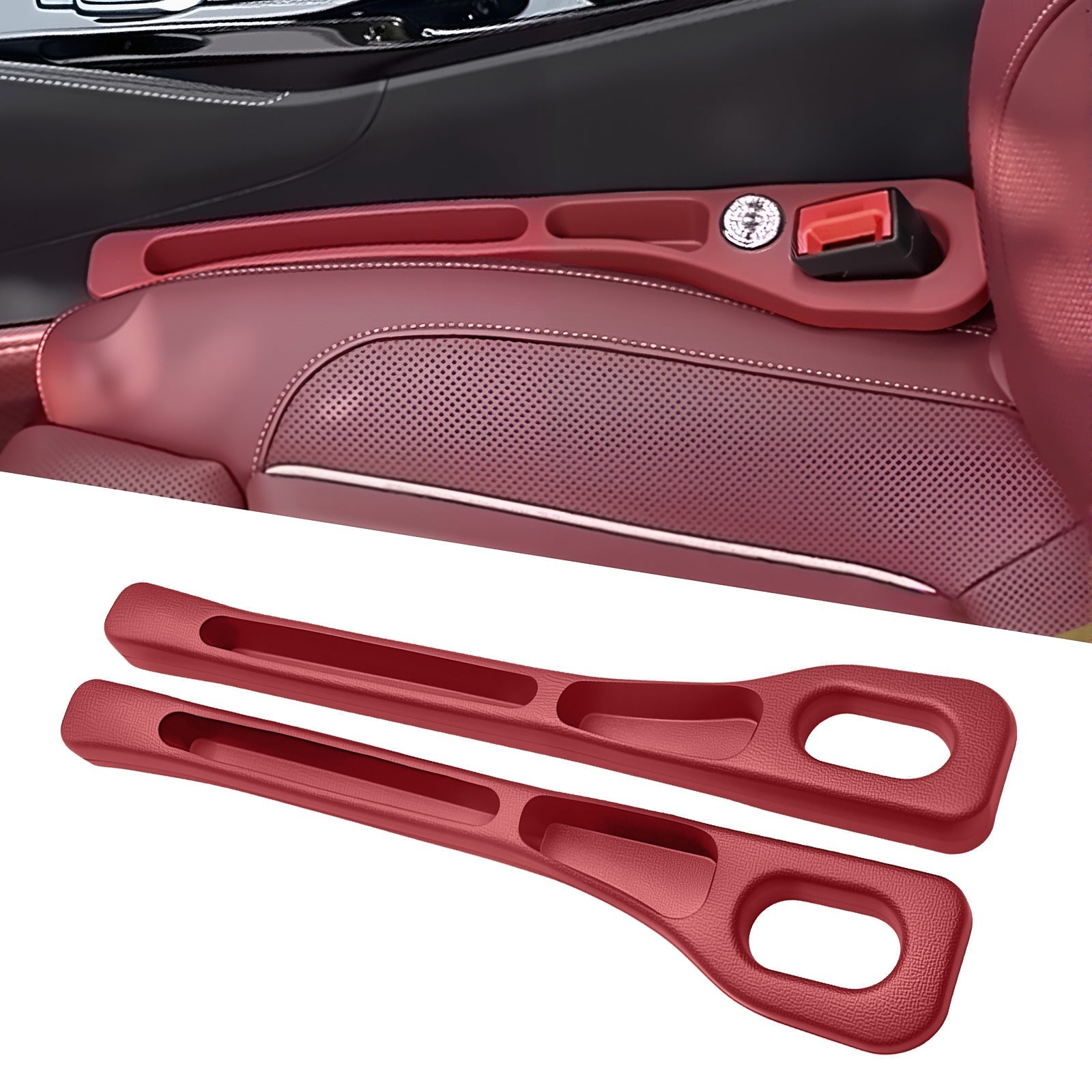 Eptchn Car Seats Gap Filler Dual with Belt Slot