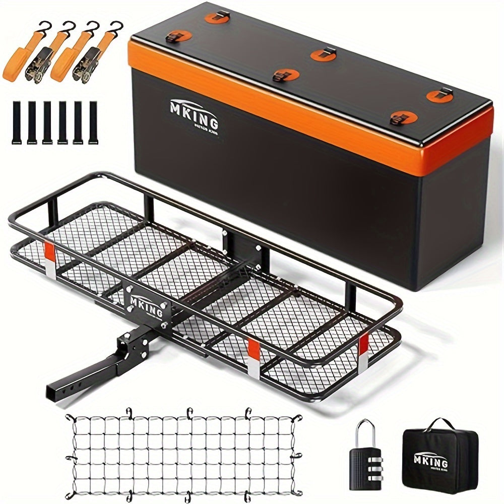 HeavyDuty Foldable Hitch Cargo Carrier with Waterproof Bag