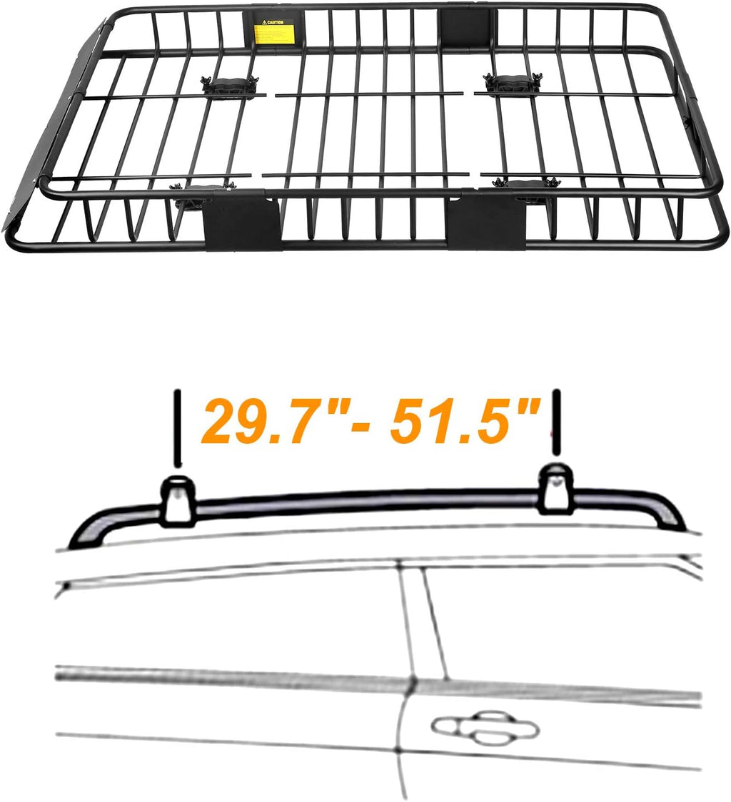 Black Car Skinny Roof Rack  For Traveling