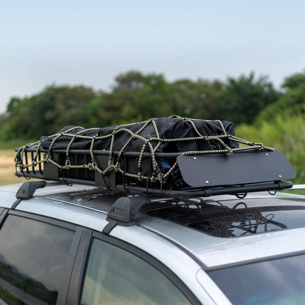 Black Car Skinny Roof Rack  For Traveling