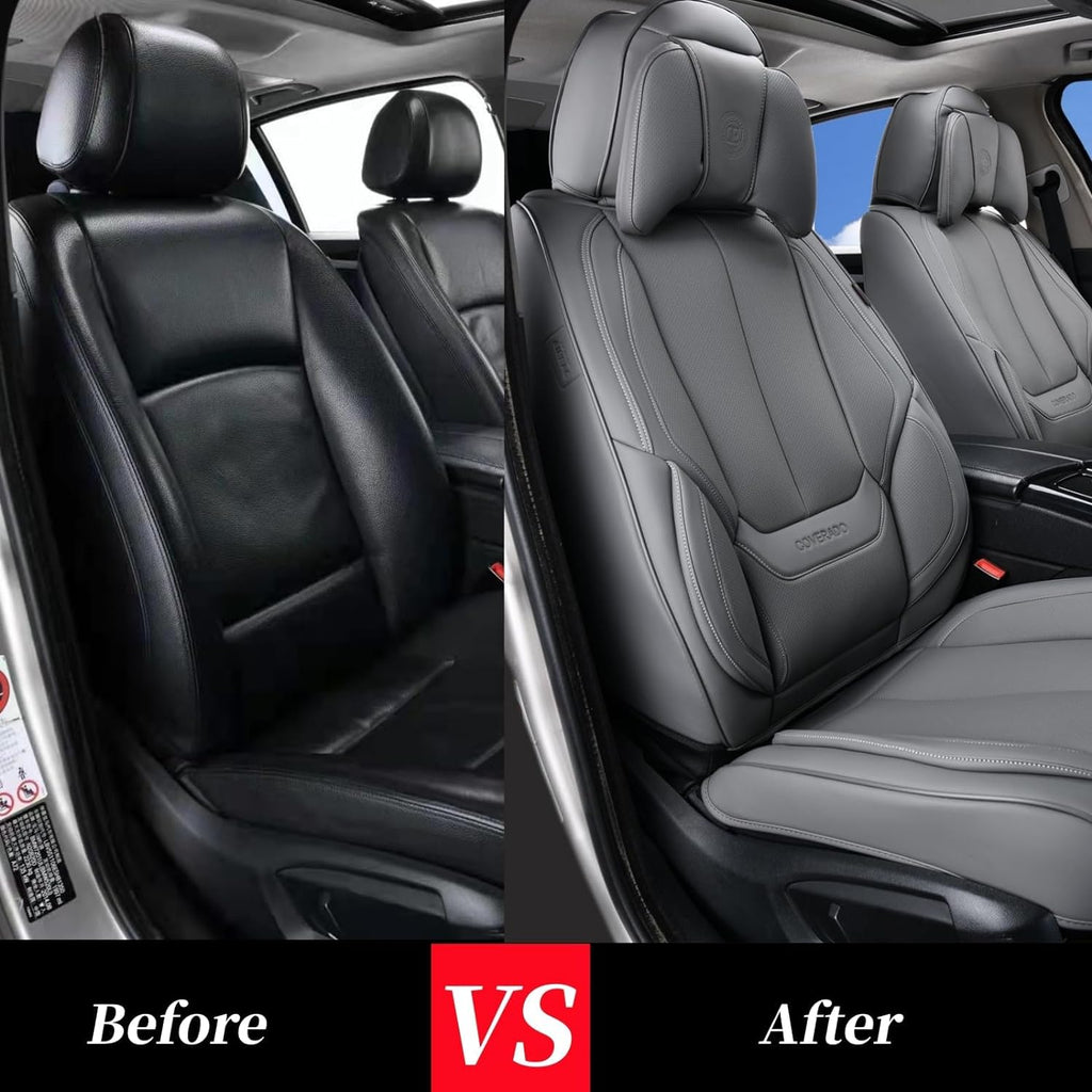 Waterproof Nappa Leather Carseat Cover Universal Fit for Most Cars