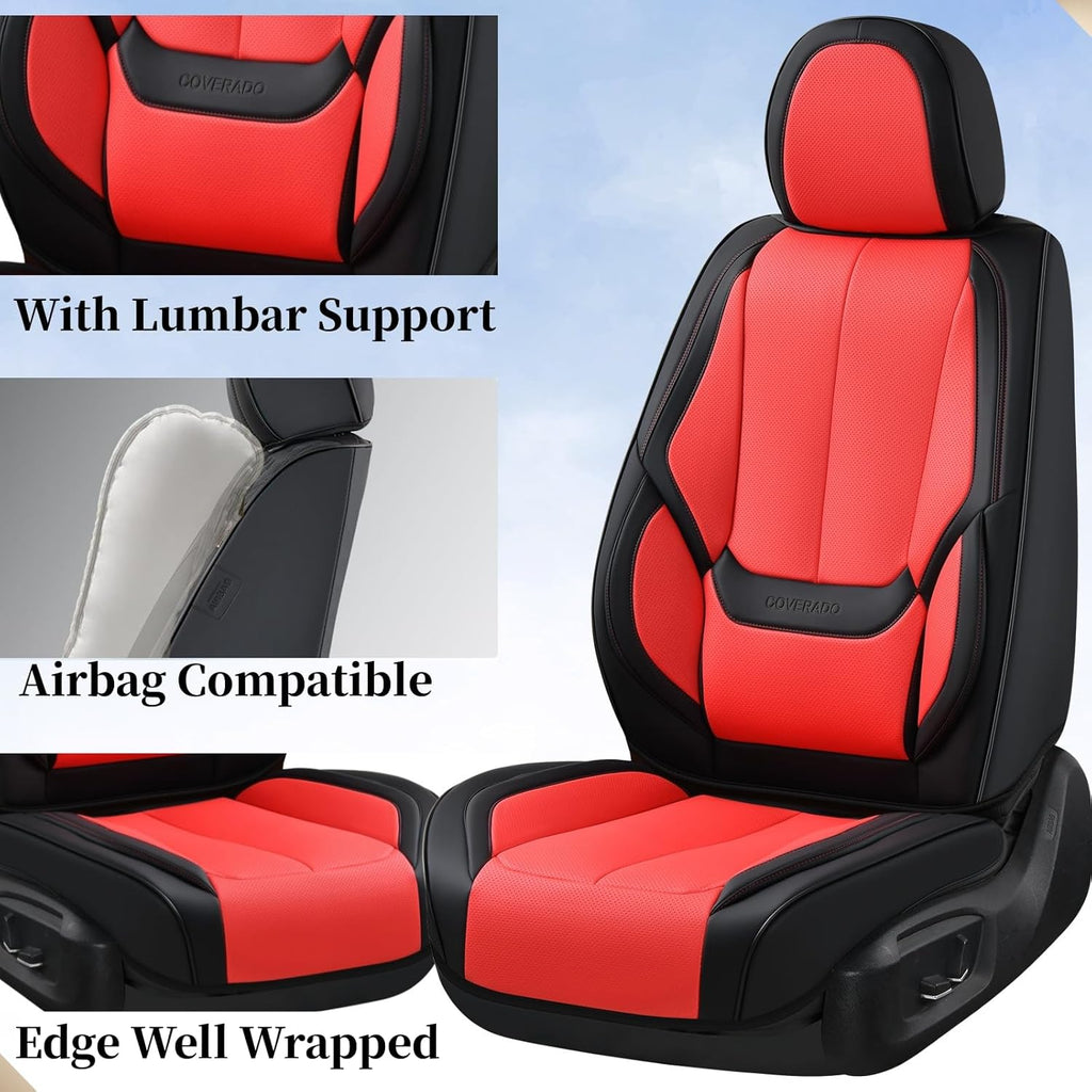 Waterproof Nappa Leather Carseat Cover Universal Fit for Most Cars