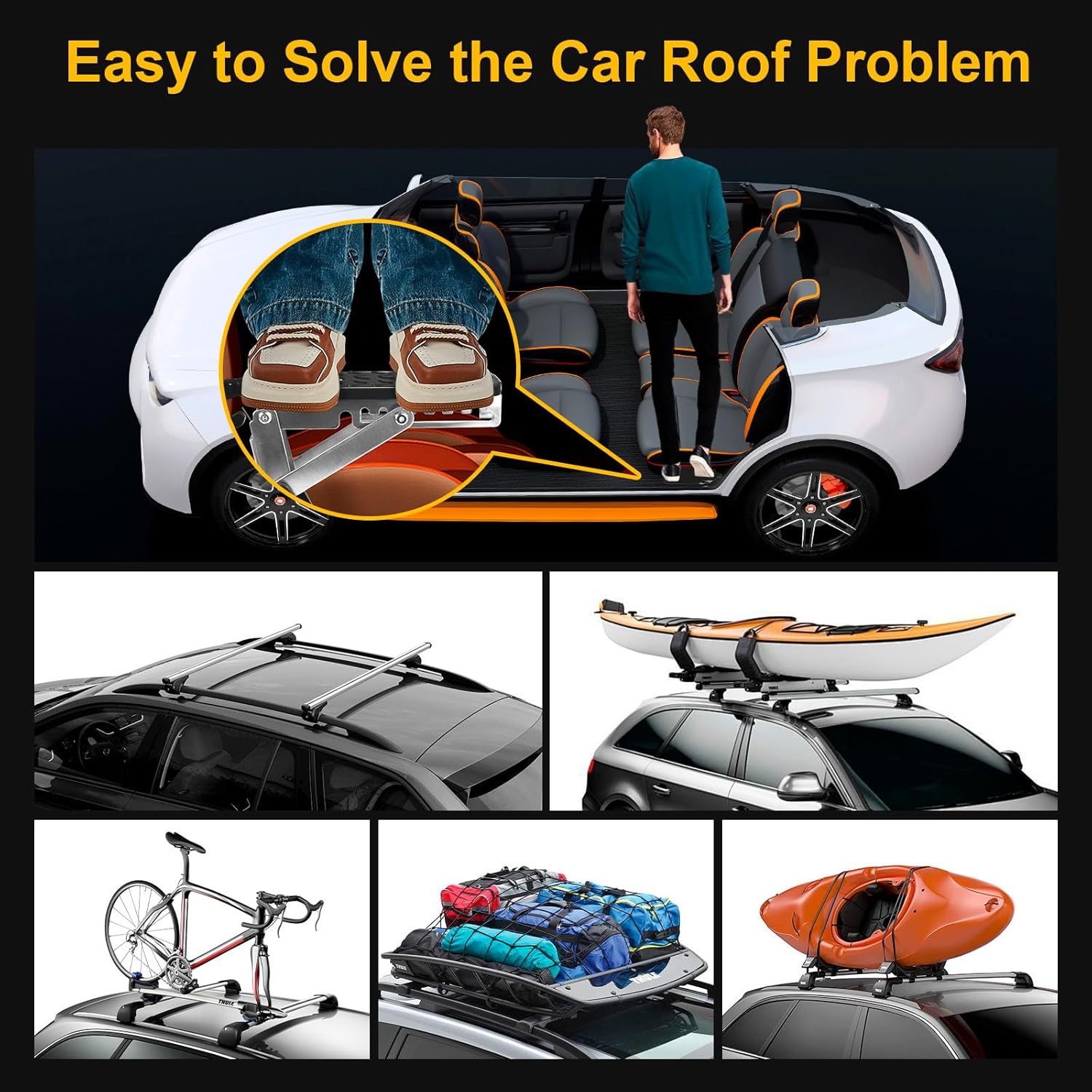 Universal Foldable Car Door Step For SUV and Truck