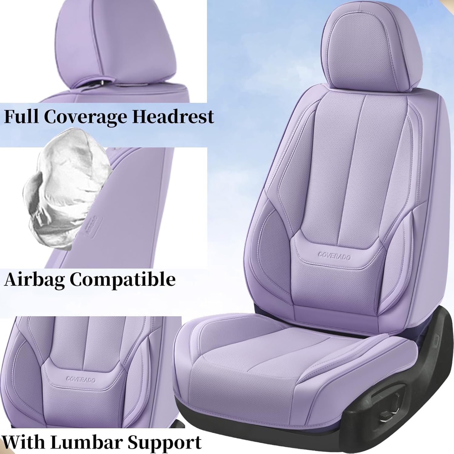 Waterproof Nappa Leather Carseat Cover Universal Fit for Most Cars