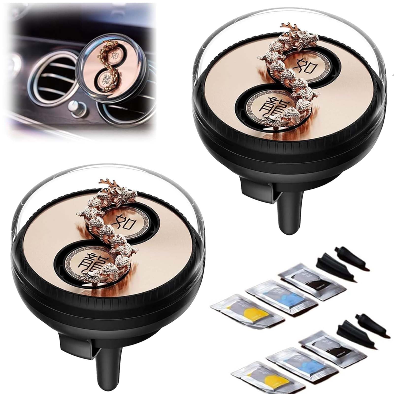 Dragon Car Wind-Powered Rotation Air Freshener Diffuser