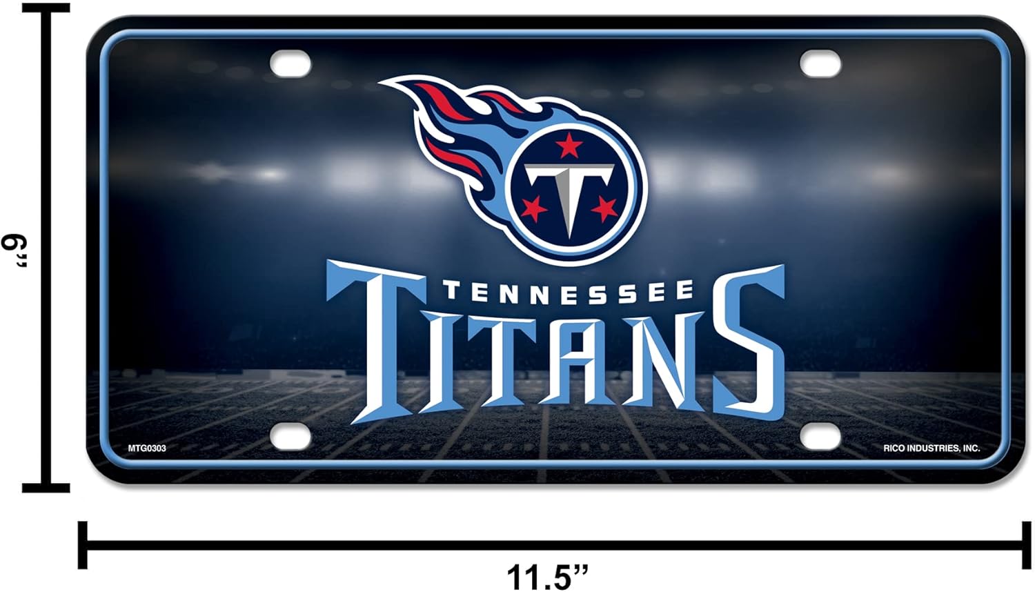 NFL Football USA Metal Auto Tag 6" x 12" - Great For Truck/Car/SUV