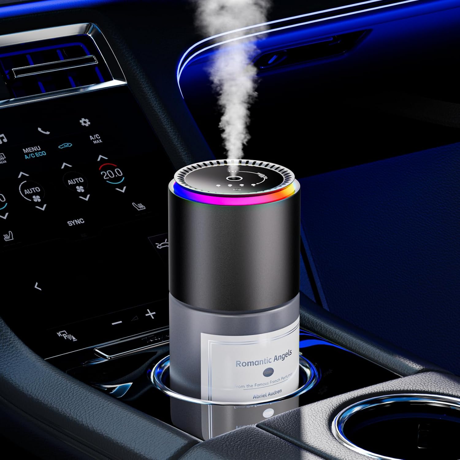 Multi-fragrance Smart Car Air Freshene With RGB Music Syncing Light