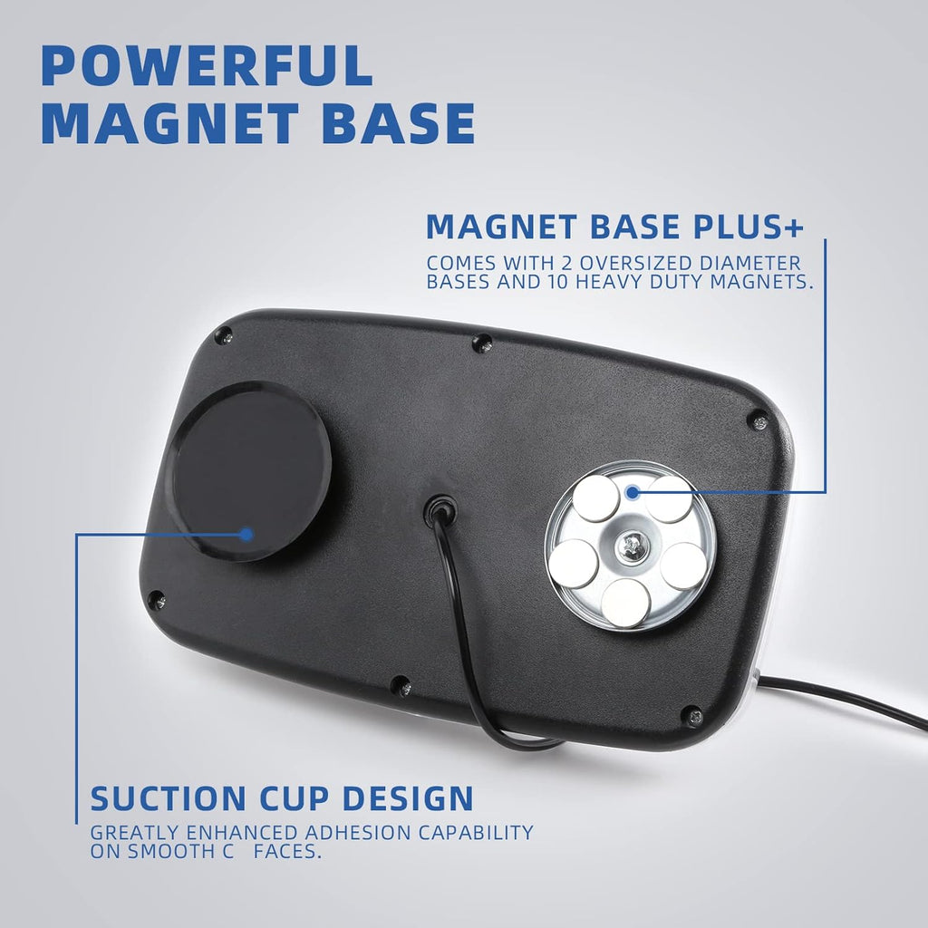 72LED Roof Top Emergency Strobe Beacon Lights, 12-24V High Visibility Safety Warning Mini LED Strobe Light bar with Magnetic Base for Snow Plow, Trucks, Construction Vehicles