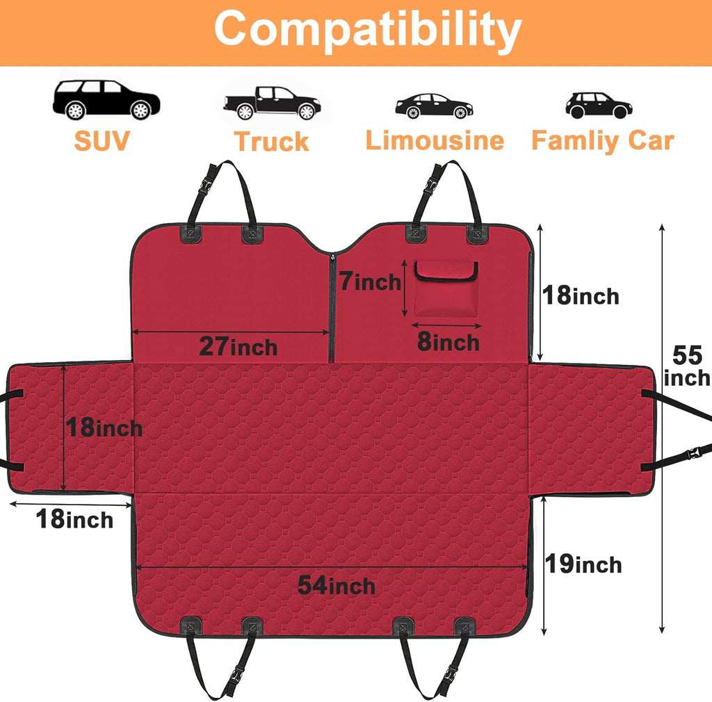 Waterproof Dog Car Back Seat Cover For Cadillace Escalade