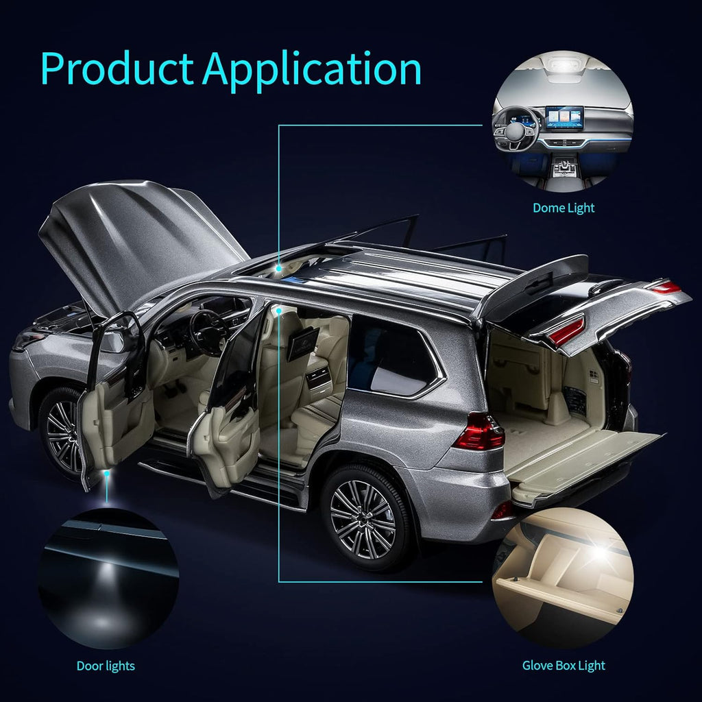 42 Pieces Universal Interior Car Lights, Super Bright White Dome Map Tail Cab Lights Bulb Kit Set