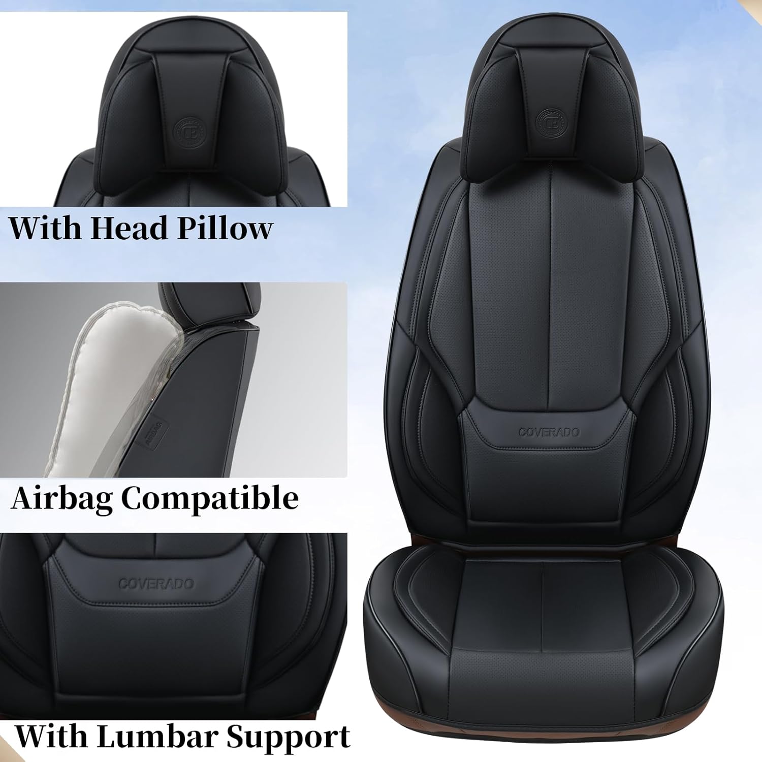 Waterproof Nappa Leather Carseat Cover Universal Fit for Most Cars
